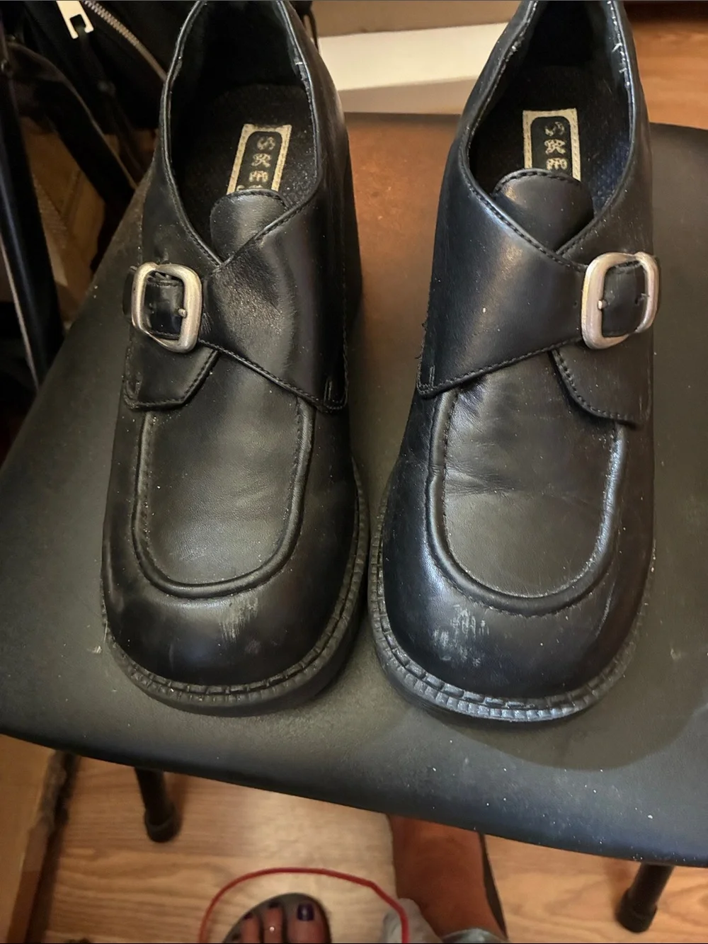 Sketcher y2k buckle loafers